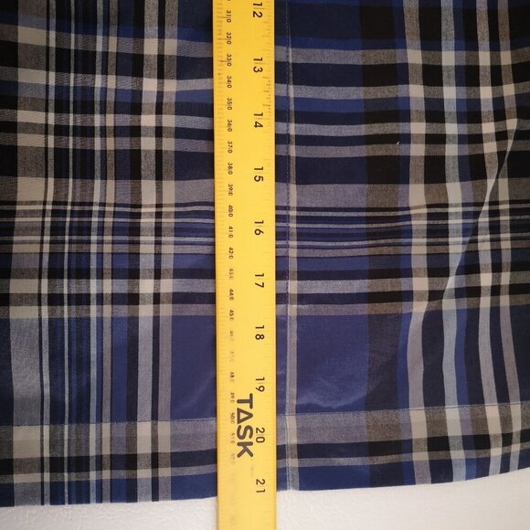 G.H. Bass & Co. Ladies Lightweight Size 14 Blue/Grey/Tan Plaid Skirt - Picture 8 of 8
